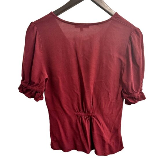 🍷Madewell Button Front Surplice V-Neck Blouse  | Size 2 (fits S) - Picture 5 of 9